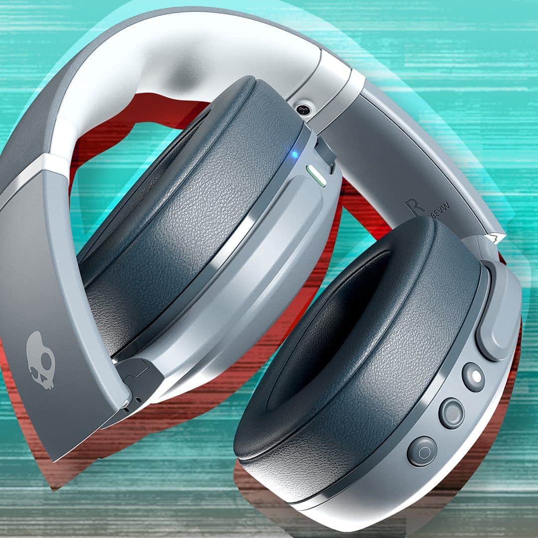 Skullcandy Japanのインスタグラム：「サブウーファー搭載振動するヘッドホン🎧Crusher Evo 折りたたみ式で持ち運びにも便利✨  カラー:Black,Chill Grey,限定カラー2色」