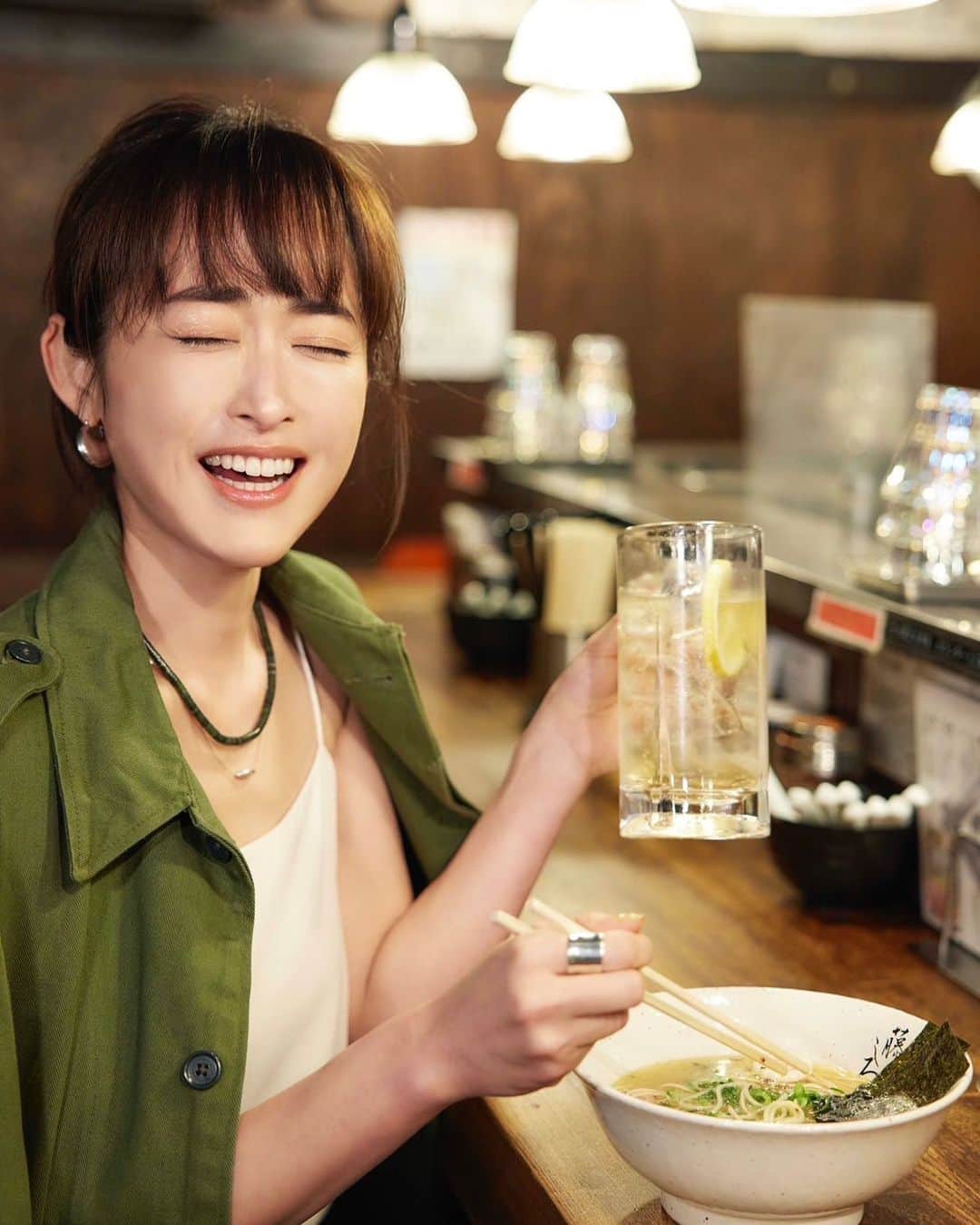 樋場早紀のインスタグラム：「ラーメン大好き お酒はだいたいハイボール」
