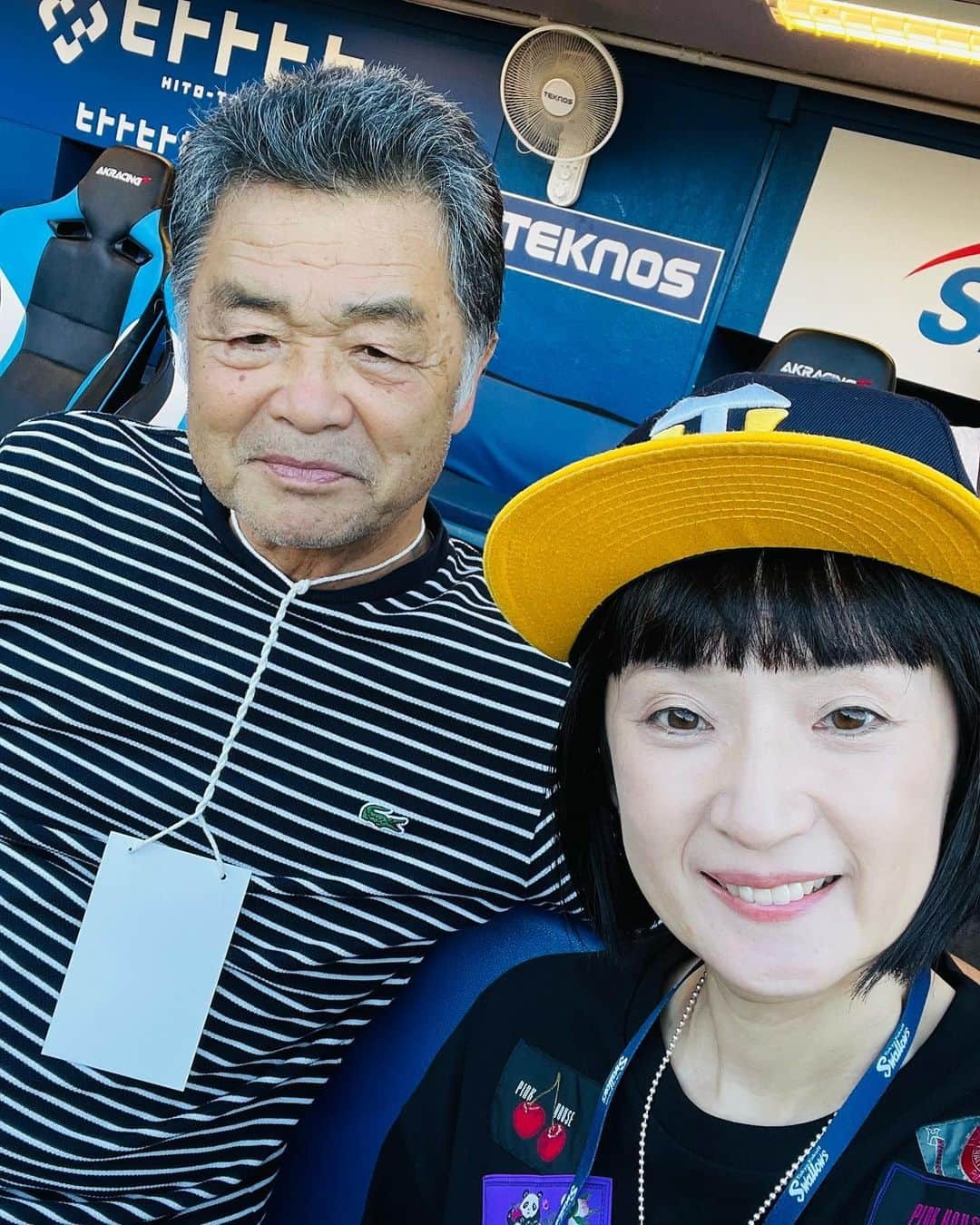 千秋さんのインスタグラム写真 - (千秋Instagram)「阪神勝った⚾️🙌🏻 岡田監督と川藤さんと阪神まみれ🐯🐯🐯 フジテレビONEで元阪神の今成さんと副音声をしました。 途中から仕事忘れて普通に応援しちゃってた📣 勝って本当に良かった！ 神宮の花火は球場とのコントラストが本当に綺麗🎆 #現地観戦 #神宮球場 #ヤクルト #阪神 #tigers #hanshin #タイガース @hanshintigers_official」7月23日 22時01分 - chiaki77777