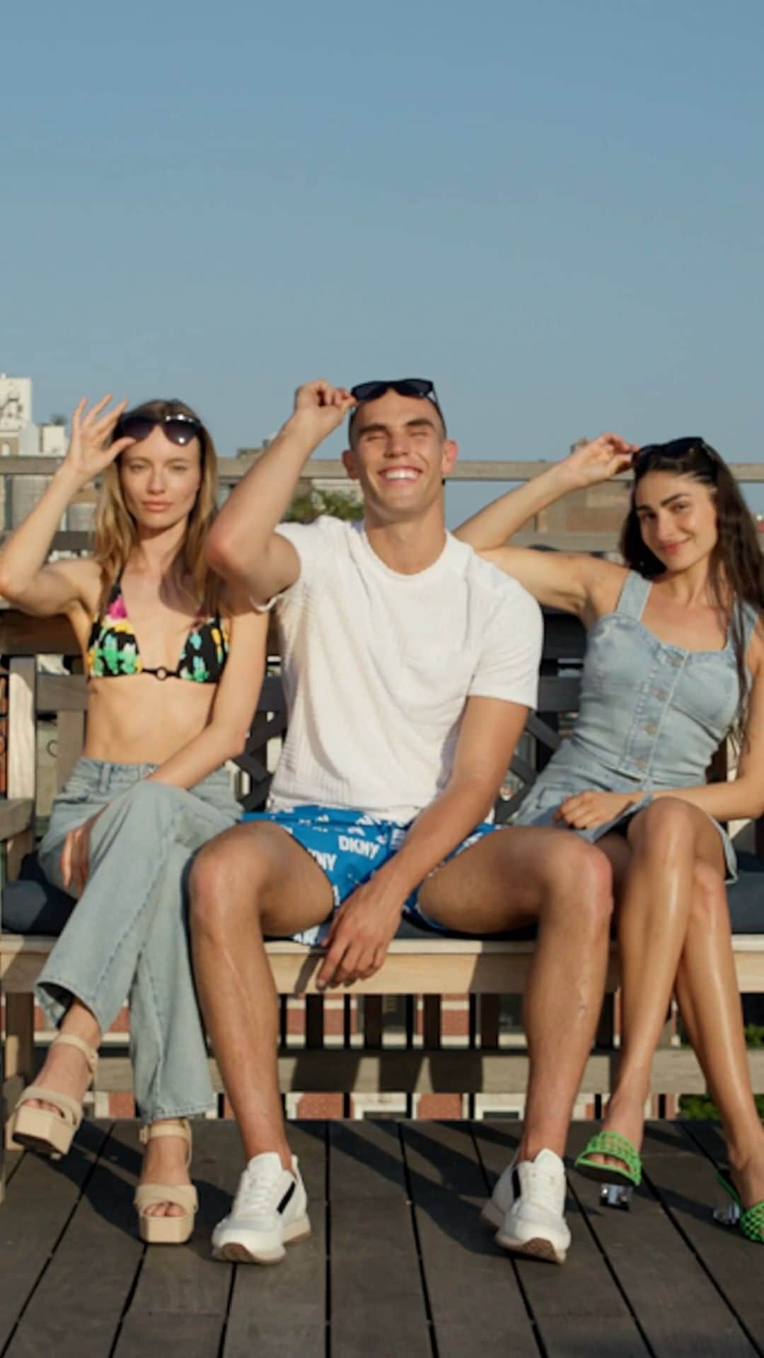 DKNYのインスタグラム：「Be ready for Summer to take you from rooftops in SoHo to beaches in Rockaway.  #IFEELDKNY」