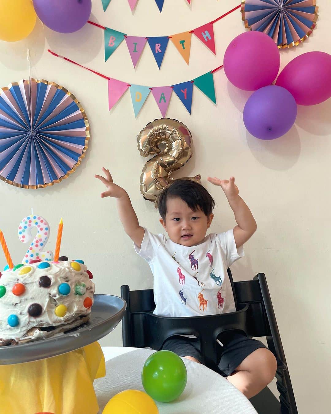 ひるいちかさんのインスタグラム写真 - (ひるいちかInstagram)「🎉🎉🎉 21,07,2023  先日息子2歳のお誕生日でした🎂 大きなケガや病気なく元気に育ってくれてありがとう✨ 体格よくどこに行ってもTall boy!と言われます👍 この調子で大きくなって将来は高身長イケメンになってねw🥺💕 画像3枚目からはトントントン、ひけじいさん♫のお歌を 歌ってるところです。メガネさんがいつも独特👓w  #abudhabi#abudhabilife #dubai#dubailife  #familytime#boymom #海外生活#海外子育て #駐在生活 #駐在妻 #7212023 #birthday」7月23日 23時34分 - hiruichika