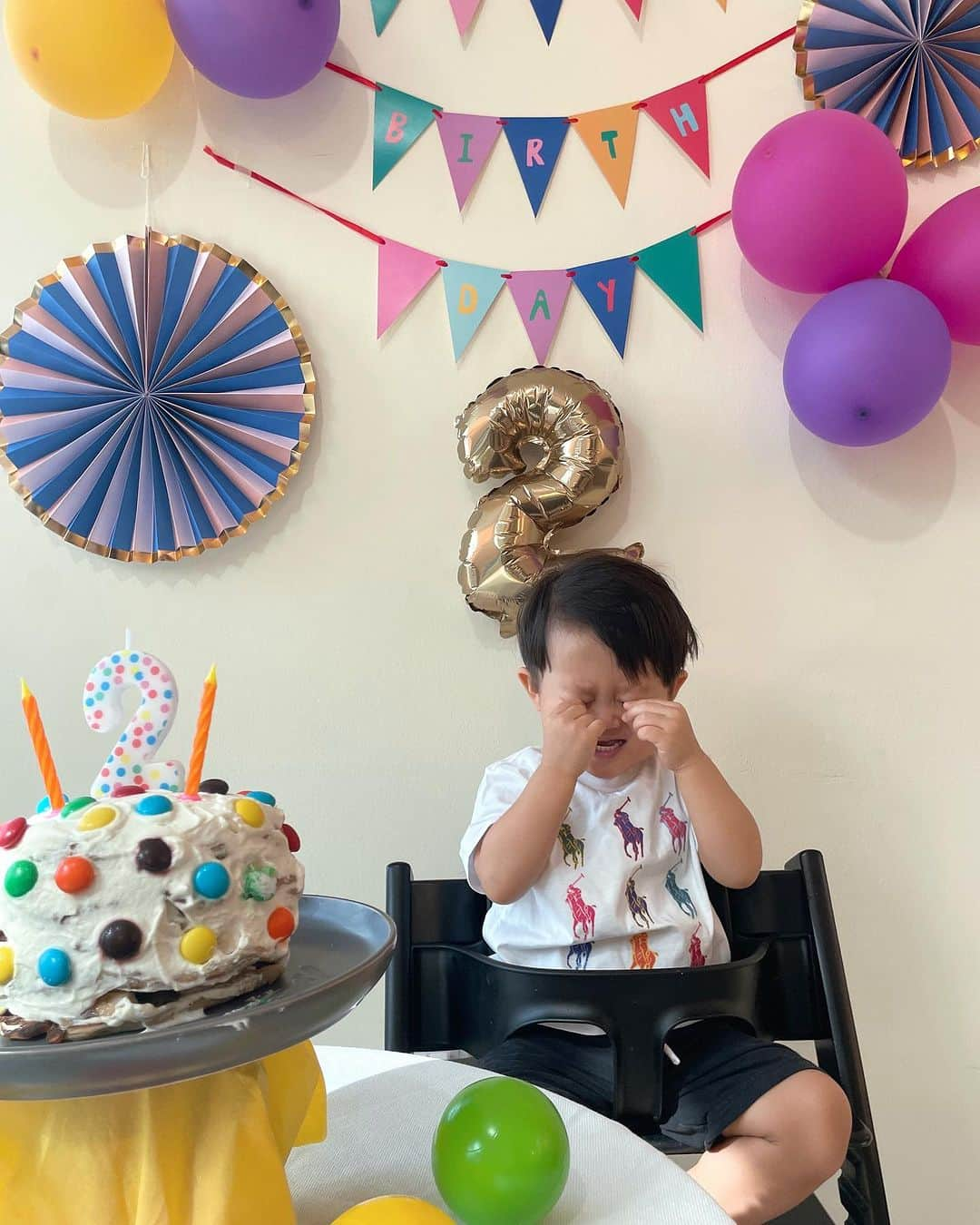 ひるいちかさんのインスタグラム写真 - (ひるいちかInstagram)「🎉🎉🎉 21,07,2023  先日息子2歳のお誕生日でした🎂 大きなケガや病気なく元気に育ってくれてありがとう✨ 体格よくどこに行ってもTall boy!と言われます👍 この調子で大きくなって将来は高身長イケメンになってねw🥺💕 画像3枚目からはトントントン、ひけじいさん♫のお歌を 歌ってるところです。メガネさんがいつも独特👓w  #abudhabi#abudhabilife #dubai#dubailife  #familytime#boymom #海外生活#海外子育て #駐在生活 #駐在妻 #7212023 #birthday」7月23日 23時34分 - hiruichika