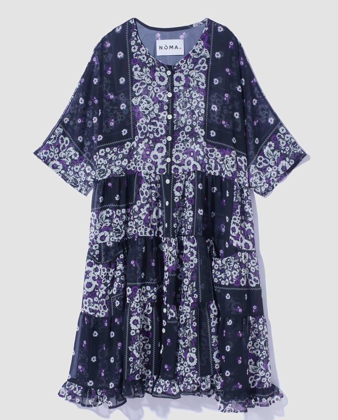 ノーマ ティーディーさんのインスタグラム写真 - (ノーマ ティーディーInstagram)「NOMA t.d. 23FW  #36 'COME TOGETHER'  Chiffon Ruffled Dress &  Ribbon Blouse」7月24日 10時09分 - noma_textiledesign