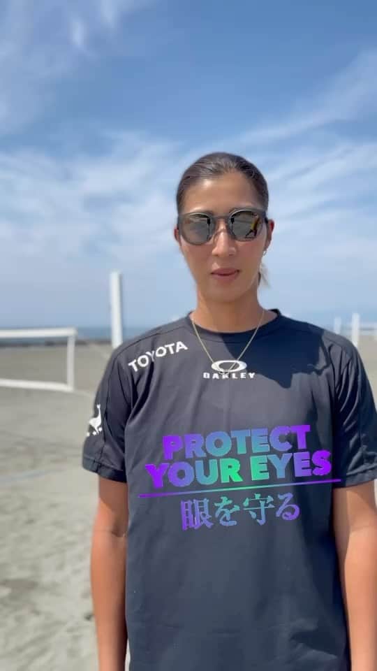 溝江明香のインスタグラム：「#protectyoureyes @oakleyjapan」