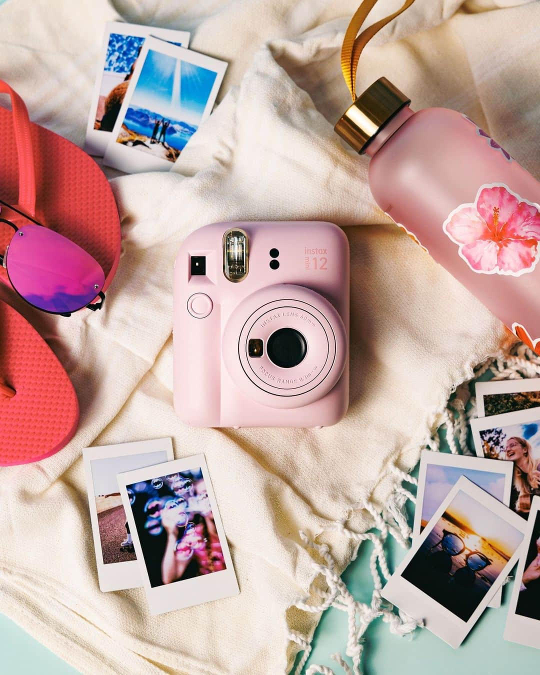 Fujifilm Instax North Americaのインスタグラム：「Beach day necessities 💖☀ What is your beach day must have? ⁠ .⁠ .⁠ .⁠ #DontJustTakeGive⁠ #InstaxMini12⁠ #FillYourWorldWithJoy⁠ #FunInTheSun」