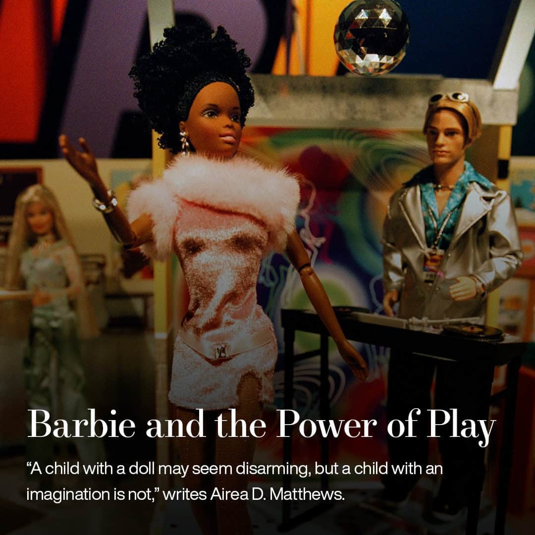 Harper's BAZAARさんのインスタグラム写真 - (Harper's BAZAARInstagram)「As a kid, writer and poet Airea D. Matthews (@aireadeefam) sought refuge in #Barbie. “In my world of escape, I had many friends, and they all came out of a pink cardboard package with a cellophane window and box tether,” she writes. “There were Barbie, George, Ken, Skipper, Francie, and Christie. They’d whisper fantastic ideas and places in my ear, and were the kind of friends who let me work out my fears and desires through a story.”  Her father, a gambling addict, took notice. “My father [created an] elaborate ruse in which my dolls and I could be his spies at his midday backroom games. He figured that Barbie, through a series of gestures and manipulations, could indicate to him what the other men at the table were holding. I would only need to circle the table periodically, see the men’s hands, and pose Barbie into encrypted messages, helping him determine how much or how little to wager and, most importantly, when to fold,” she explains. “My father’s thinking was simple: A girl with a doll wasn’t an obvious ploy and was not a threat.”  It took a solid month of intensive tutorials to devise a plan. There were codes for the most important high hands. Rubbing Skipper’s chin or scratching Francie’s cheek, changing Superstar’s clothes, tightening the purple ribbon around Ballerina Barbie’s hair—each held meaning. But the work turned out to be a tall order for a five-year-old. “The fact is, I didn’t want to play with my Barbies according to my father’s conscription, and I resisted,” Matthews writes. Keep reading at the link in bio. #SundayLongReads」7月24日 2時05分 - harpersbazaarus
