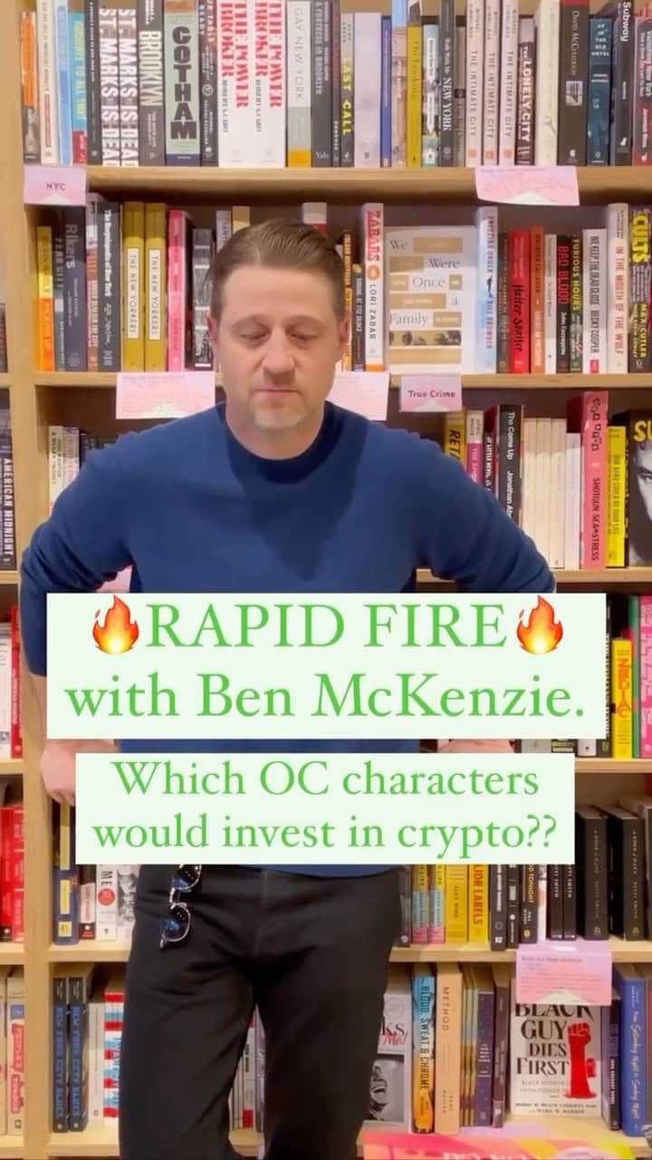 ベンジャミン・マッケンジーのインスタグラム：「Which OC characters would invest in crypto… a question I never thought i would be answering」