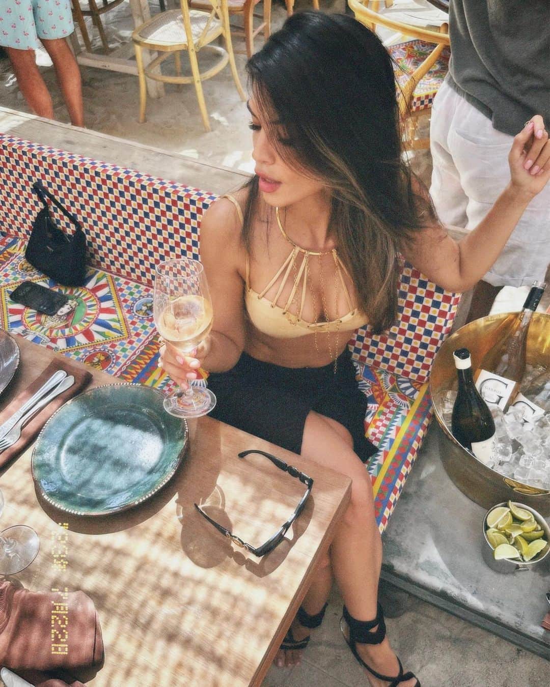 Alessandra Sironiのインスタグラム：「1. in St Tropez champagne tasted better 2. rent me, please 3. keep it french cool 4. 3 Café au lait 5. mas champagne por favor 6. SOF combi 7. très bien 8. not yet mine 9. au chocolat morning 10. hello there, who are you again?」