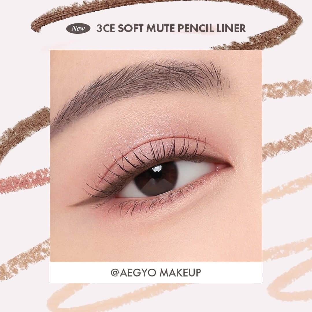 Official STYLENANDAのインスタグラム：「3CE SOFT MUTE PENCIL LINER 를 활용해 완성한 세 가지 트렌디 아이메이크업 룩을 소개합니다 🤗  📌 AEGYO MAKEUP 애교살 메이크업 📌 BOTTOM SLIT MAKEUP 눈 확장 메이크업 📌 BACK SLIT MAKEUP 눈매 트임 메이크업  사용된 컬러는 이미지에 기입되어 있으니 바로 메모해두기~!📝  #3CE #3CESTYLENANDA #3CELINER #EYELINER #3CESOFTMUTEPENCILLINER #motd #애교라이너 #애교살음영 #트임메이크업 #AEGYOMAKEUP」