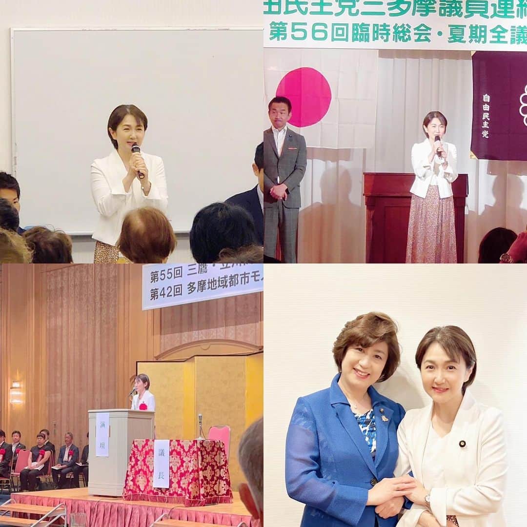 生稲晃子のインスタグラム：「今日は、自民党練馬総支部女性部総会→自民党三議連夏季全議員研修会→三鷹・立川間立体化複々線促進協議会・多摩地域都市モノレール等建設促進協議会総会に出席しました。 全部終わった後に一気飲みしたドリンクが美味しかったです🥤  #自民党練馬総支部女性部総会 #自民党三議連夏季全議員研修会 #三鷹・立川間立体化複々線促進協議会 #多摩地域都市モノレール等建設促進協議会 #生稲晃子」