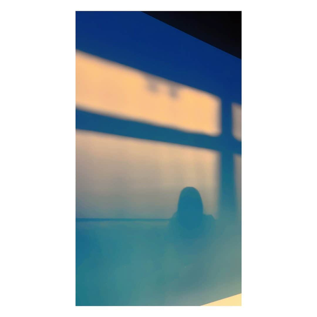 小原好美さんのインスタグラム写真 - (小原好美Instagram)「青い壁に映った影  #夕日が綺麗だったの #青い壁」7月24日 18時54分 - konomi_kohara0628