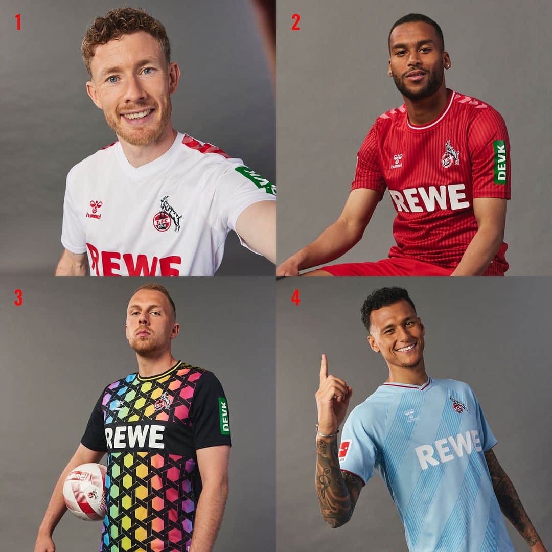のインスタグラム：「Welches Trikot ist euer Favorit? 😍 ____ #effzeh」