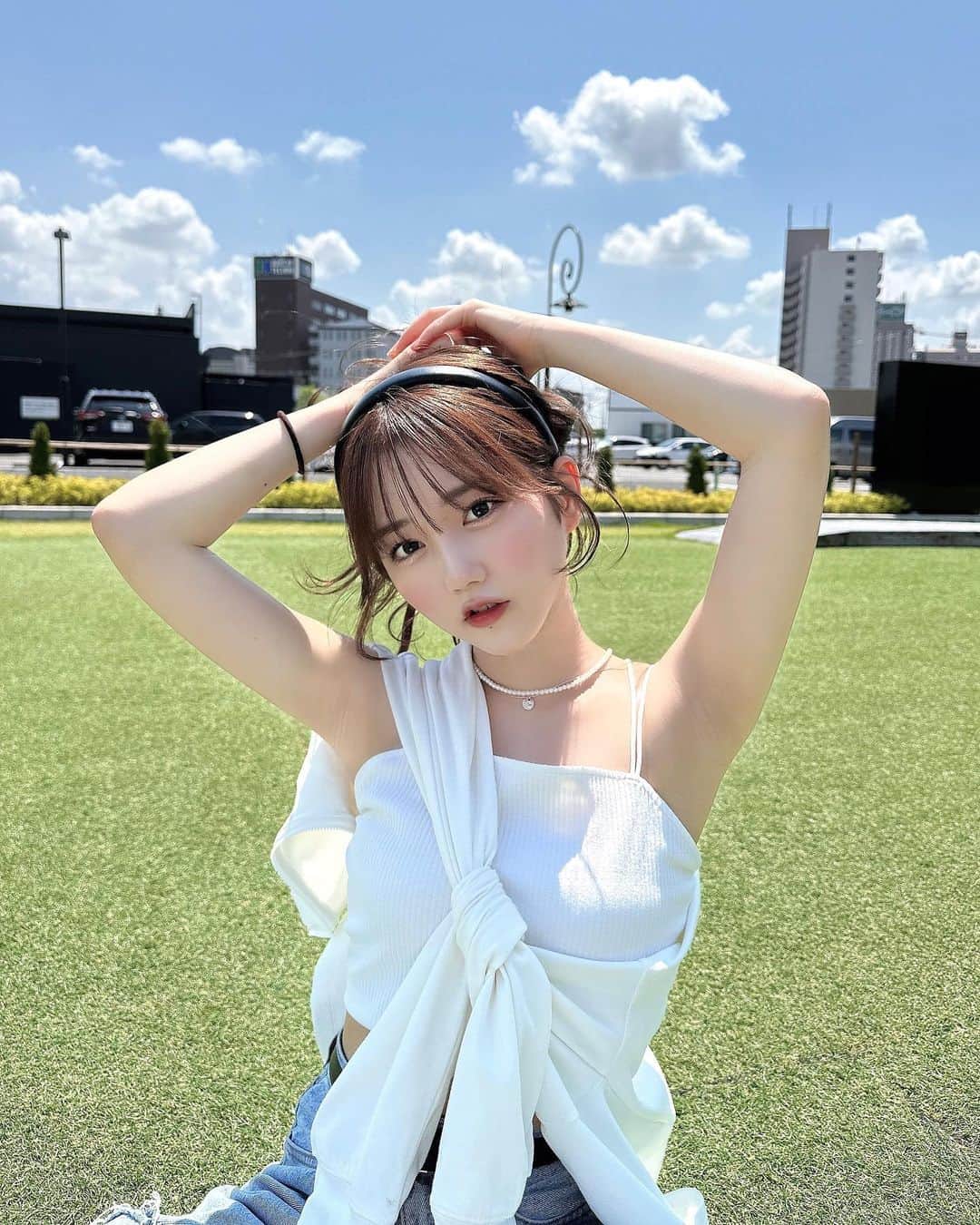 のインスタグラム：「暑いけど夏は好き🫠❤︎」