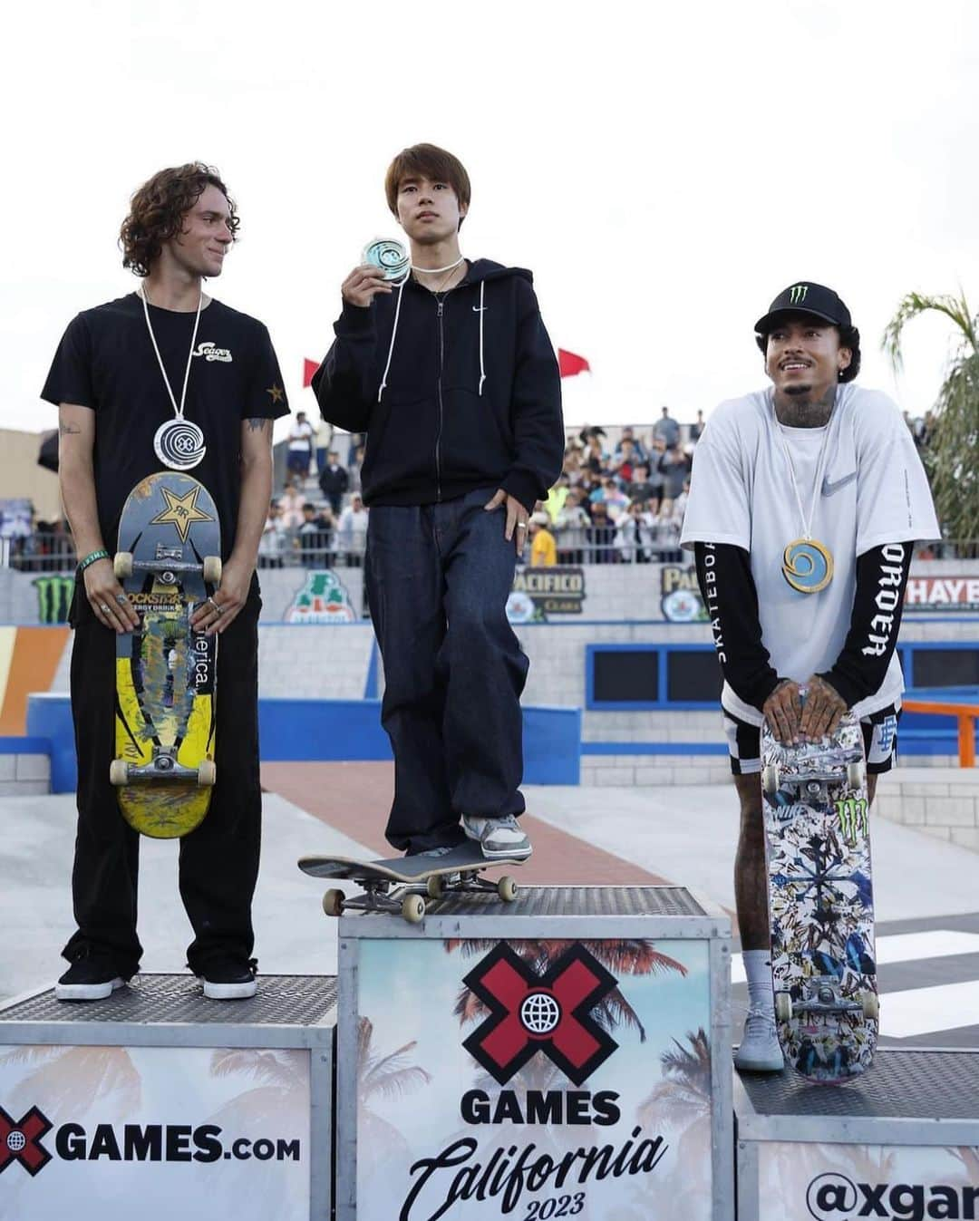 堀米雄斗さんのインスタグラム写真 - (堀米雄斗Instagram)「TWO GOLD😈 Arigatoooooo @XGAMES  I had so much fun time in Ventura🏝 Thank you so much having me Xgames and thank you for supporting everyone🙏🏼 See you next Year🛹」7月24日 12時24分 - yutohorigome