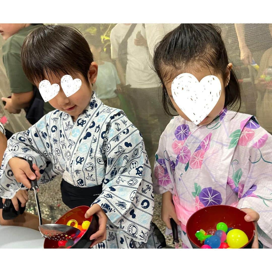 森麻季さんのインスタグラム写真 - (森麻季Instagram)「夏のおもいで①  5歳の長男、初めての盆踊り  コロナ禍で盆踊りもなくなり夏祭りもほとんど経験がありません でも今年は再開するものが多くて、ようやく夏の風物詩を経験させてあげられました  ちょっと帯が下になってしまった ママの着せ方が悪くてごめんよ  #夏 #夏の思い出 #夏の風物詩 #盆踊り #縁日  #年中 #5歳 #1歳半 #子育て」7月24日 14時18分 - maki.mori_m