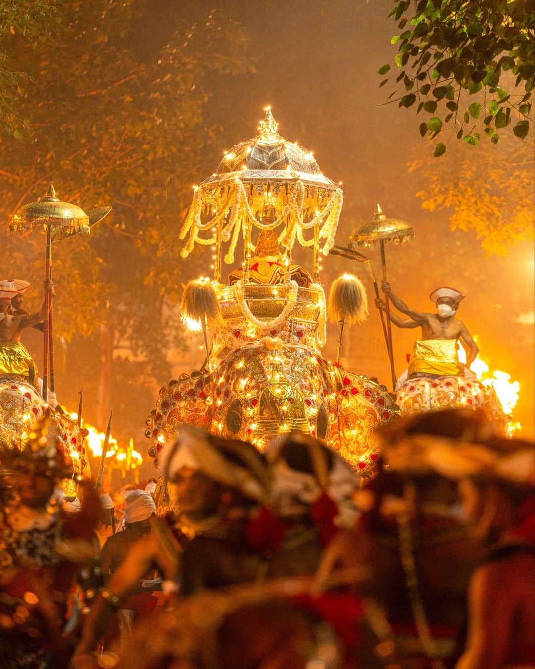Canon Asiaのインスタグラム：「If there's one thing of which there is always plenty of during festivals, it's light! ✨ 🎊⁣ ⁣ @manilka.jayasingha.photography was fortunate enough to photograph the Sri Dalada Perahara procession in Kandy, Sri Lanka. Throughout this festival, sights such as 🔥 dances and 🐘 are commonplace. Still, one can hardly ever get used to witnessing a gilded pachyderm bearing a scared relic on its back!⁣ -⁣ 📷 Image by @manilka.jayasingha.photography on Canon EOS 6D | EF70-200mm f/2.8L IS USM III | 160mm | f/3.5 | ISO 2500 | 1/100s⁣ -⁣ #TeamCanon #CanonAsia #CanonPhotography #CanonPhoto #CanonImages #CanonLens #CanonColourScience #PhotoOfTheDay #IAmCanon #ThePhotoHour #TravelPhotography」