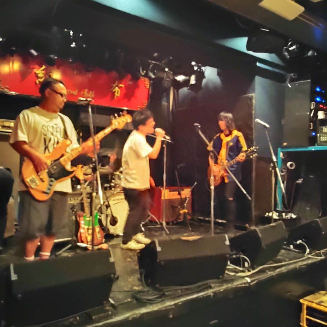 山川のりをのインスタグラム：「今夜は新宿レッドクロス20周年おめでたい月間のおめでたいライブにギターパンダで出演。18時30分/19時、3000円+D/3500円+D。共演はTHE抱きしめるズ、渡邉宏幸with k.k.m。お近くの方は慎重に会いに来てアイニージュー！」