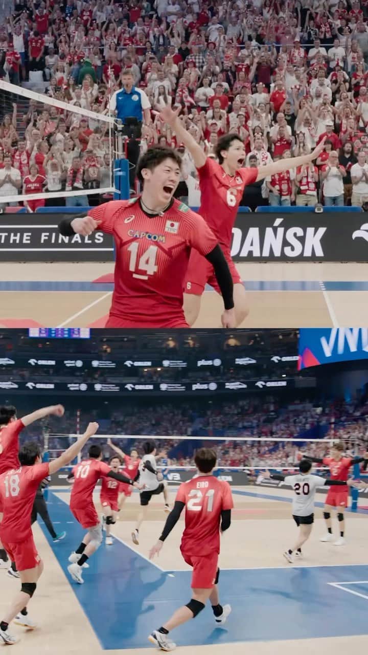 石川祐希のインスタグラム：「JAPAN’S HISTORIC MOMENT 🥹.  Japan’s most talented generation in decades gave the country’s men’s national team its first #VNL medal in Gdańsk, Poland.  📺 Full match replay on VBTV.  🏆 #VNLFinals #VNL2023 #volleyball」