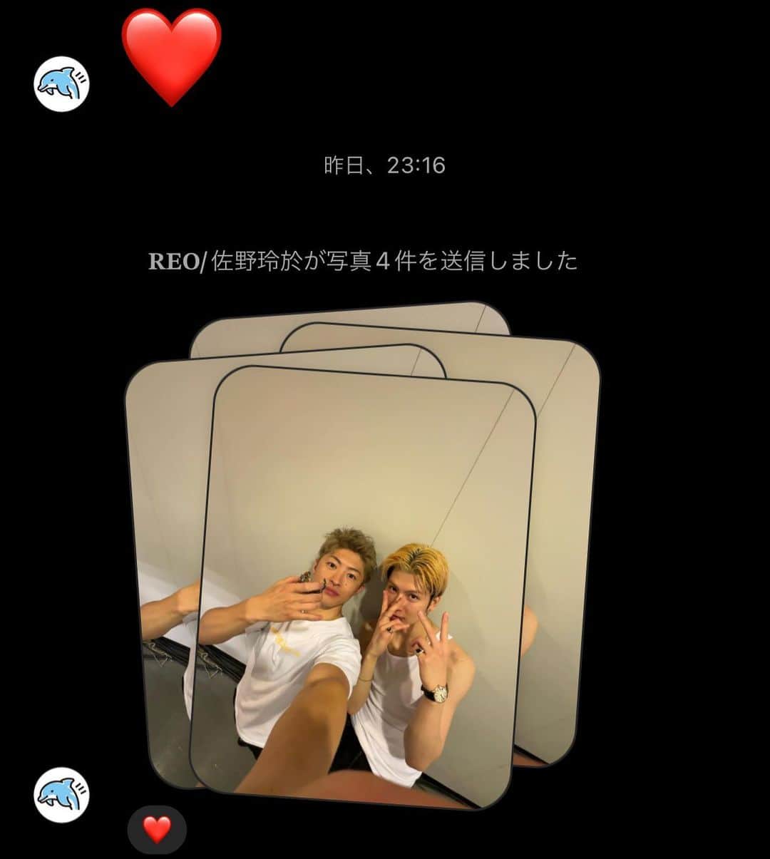 長谷川慎のインスタグラム：「Big respect❤️👬 @reo_sano_official_acc」