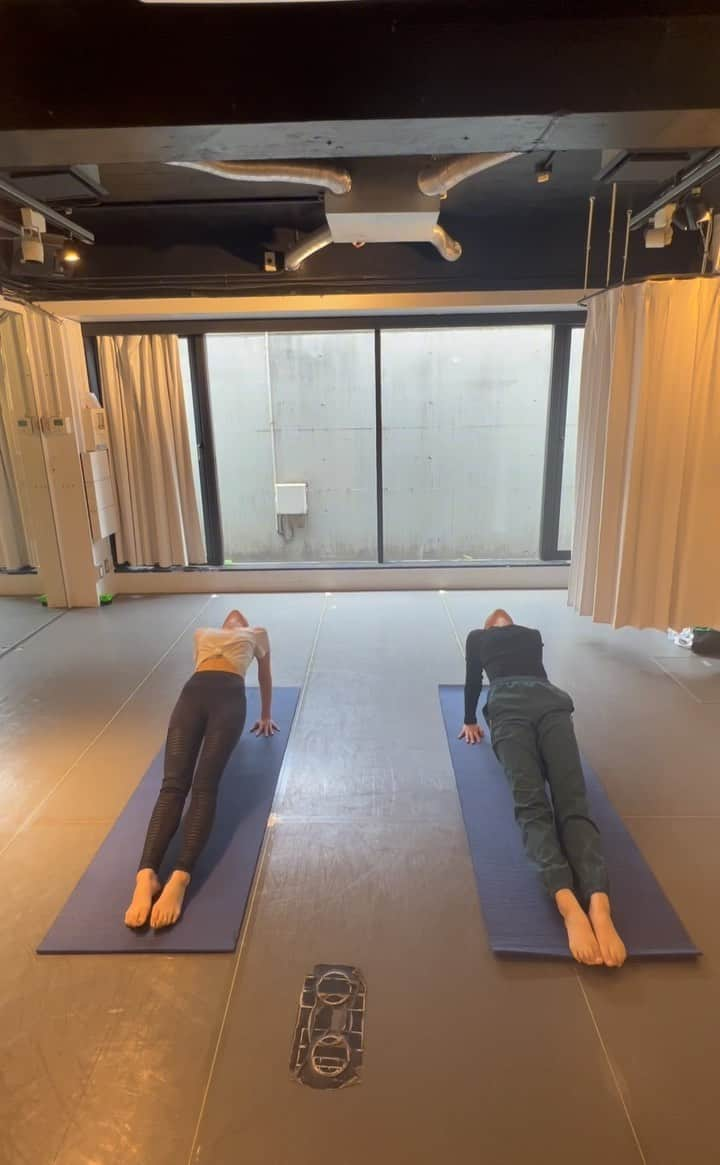 AO のインスタグラム：「アシュタンガヨガ🧘‍♀️ 2回目練習会 プールヴォッターナーサナまで🧘‍♀️ 前回よりちょっと進んだ〜  動画では太陽礼拝長いのでとばしてます〜 かなり前半の太陽礼拝で身体あたたまる🔥  この後から座りポーズ入っていくんだけど ここからだんだん体力きつくなってくるんだよなあ 体力なのかな、集中力？持久力？んー筋力？ 継続ですね  #ヨガ#アシュタンガヨガ#yoga」