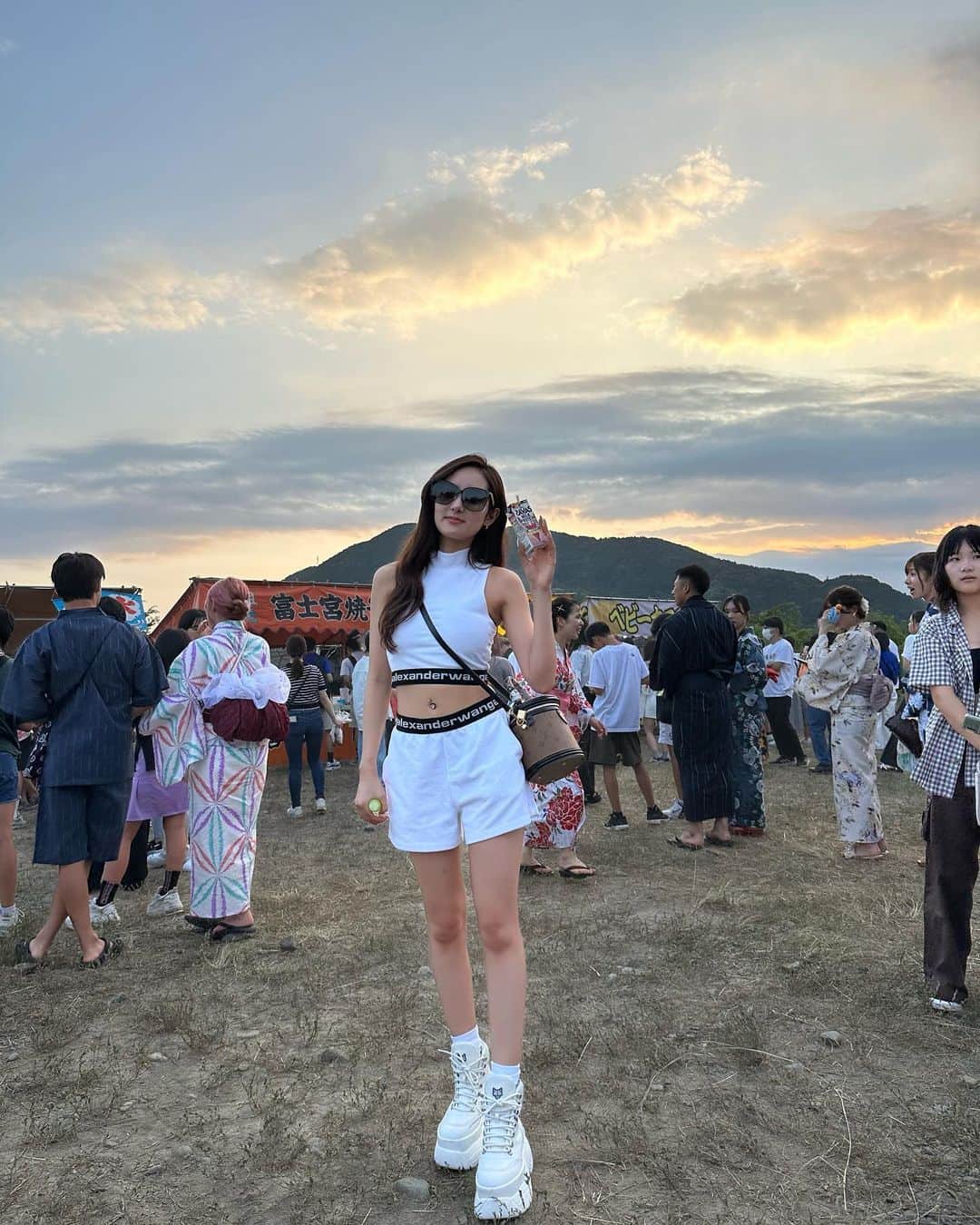 らんのインスタグラム：「静岡の花火大会🌙」
