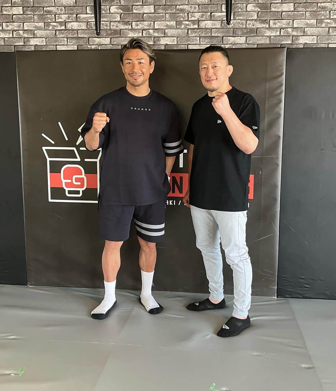 川尻達也のインスタグラム：「まーくんがFIGHT BOX FITNESSまで遊びに来てくれました。 詳しくは魔裟斗チャンネルで。 #魔裟斗チャンネル #魔裟斗 #川尻達也」