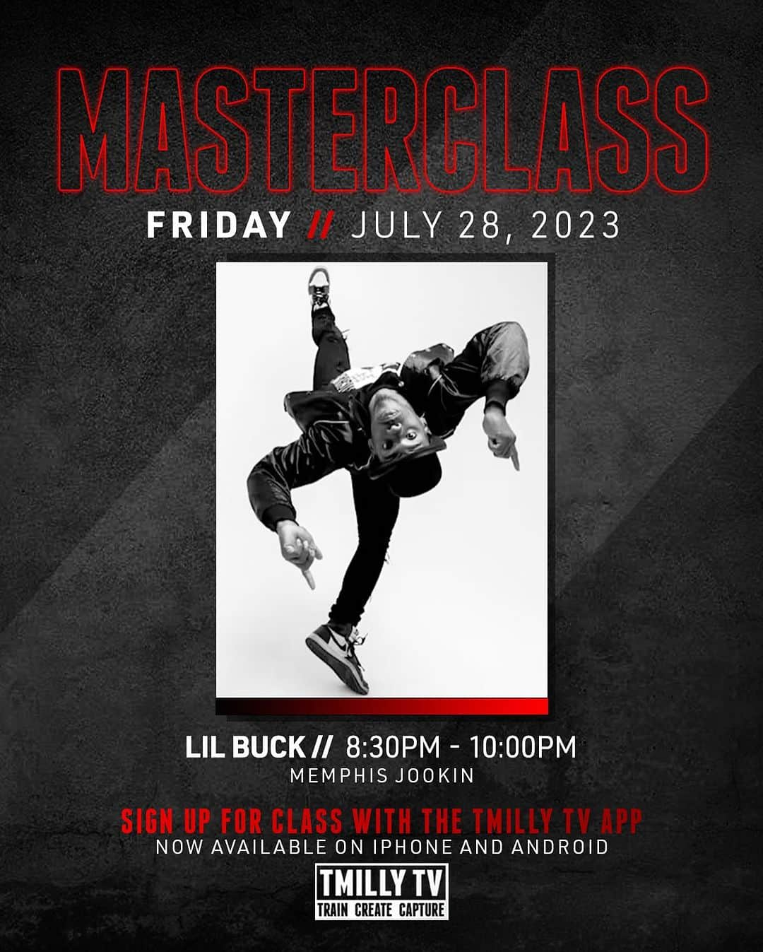 Lil Buckのインスタグラム：「I will be teaching a Memphis Jookin Master Class in LA at @tmillystudio THIS FRIDAY the 28th. I will be teaching Memphis Jookin Choreo‼️ It’s gone HIT TOO 🔥 I’ll see y’all FRIDAY. Reserve your spot in class on the @tmillystudio app 📲」