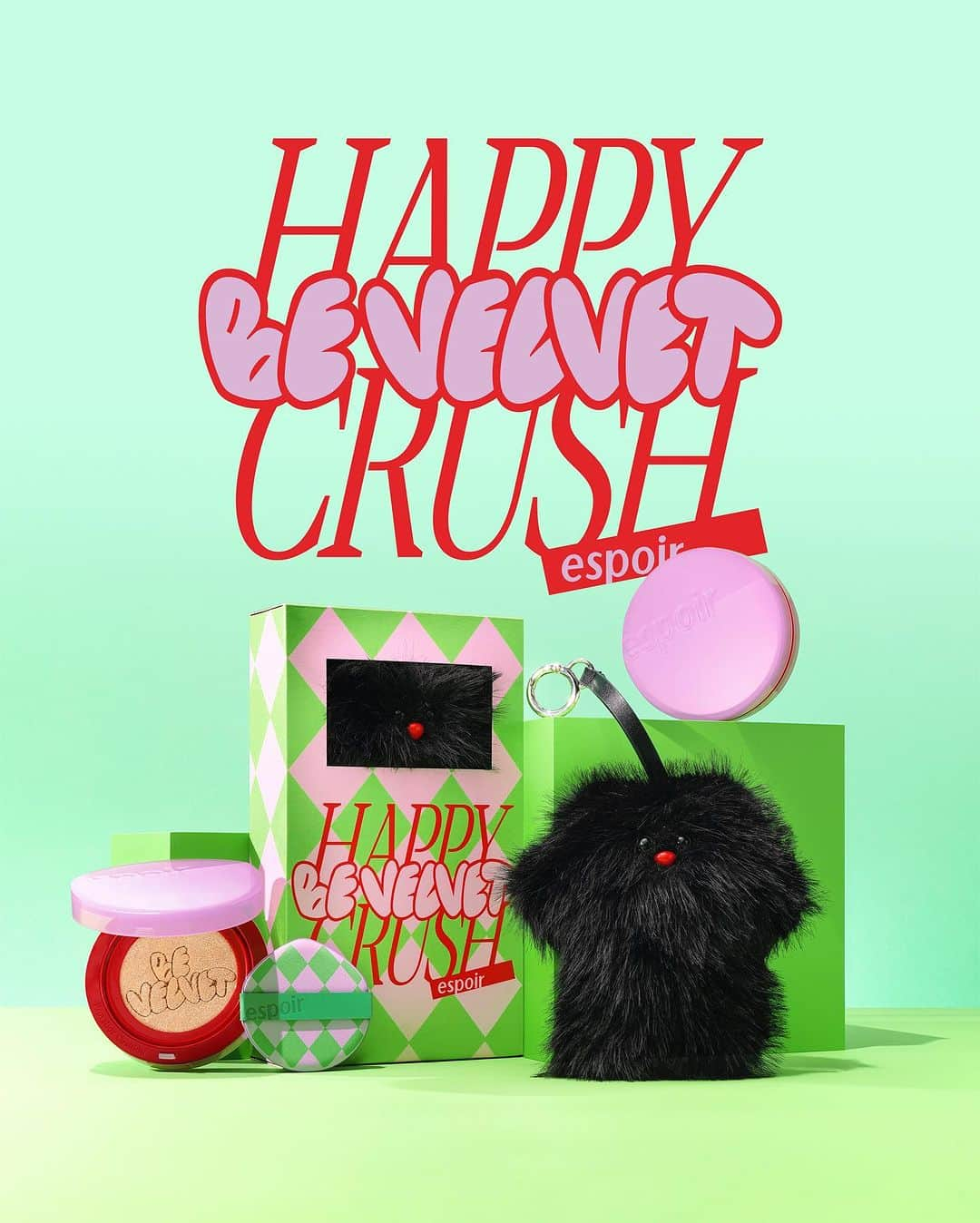 CéCi Koreaのインスタグラム：「#광고 행복 한아름 담은 HAPPY CRUSH! 에스쁘아의 NEW 비벨벳 해피 크러쉬 에디션이 올리브영에 론칭했습니다💖 이번 해피 크러쉬 에디션에는 아주 특별한 친구가 함께 하는데요! 바로 키치뽀짝 키링 햅(HAPP)입니다🫶 햅을 소개할게요!   NAME: 햅 MBTI: ISFJ 특징: 공감 능력 만렙, 기분 좋으면 빨개지는 코  좋아하는 것: 네컷사진, 헤어핀, 미니백  햅이가 궁금하다면, 지금 바로 올리브영에서 만나보세요!  - #에스쁘아 #해피크러쉬 #비벨벳뉴클래스 #햅키링」