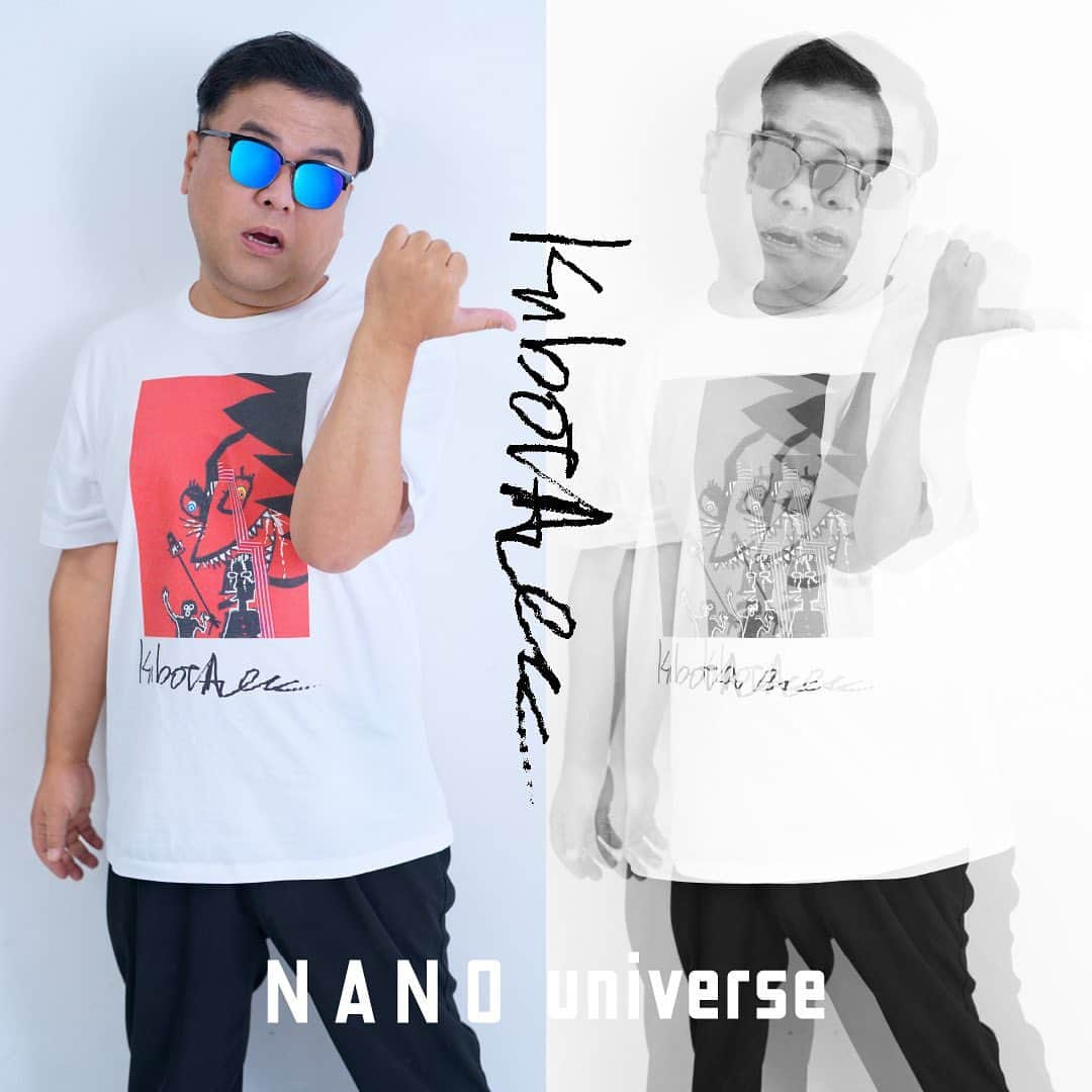 nano·universe Officialさんのインスタグラム写真 - (nano·universe OfficialInstagram)「【とろサーモン久保田かずのぶ氏×NANO universeのコラボアイテムが本日発売！！】 ━━━━━━━━━━━━━━━━━━━  M-1 グランプリ 2017 王者のお笑いコンビ、とろサーモン久保田かずのぶ氏とナノ・ユニバースのコラボレーションアイテムが発売。  今コレクションは、久保田かずのぶ氏の個性溢れる絵画がプリントされた T シャツとステッカーセットを展開。  ■取り扱い店舗・EC サイト ・ナノ・ユニバース ルミネ新宿店 ・i LUMINE  ■発売日 ・ナノ・ユニバース ルミネ新宿店→7/25 (火)~ ・i LUMINE→7/25( 火)12:00~  -ラインナップ- ■とろサーモン久保田かずのぶ 絵画プリント T シャツ 1 品番：6723124279 カラー展開：ホワイト/ブラック サイズ展開：S/M/L 価格：￥7,480（税込み）  ■とろサーモン久保田かずのぶ 絵画プリント T シャツ 2 品番：6723124280 カラー展開：ホワイト/ブラック サイズ展開：S/M/L 価格：￥7,480（税込み）  ■とろサーモン久保田かずのぶ　絵画ステッカーセット 品番：6722253202 カラー展開：パターン 1 のみ サイズ展開：F 価格：￥1,650（税込み）  -久保田和靖 Kazunobu Kubota- 1979年9月29日、宮崎市出身。2002 年とろサーモン結成。 2017 年、M-1 グランプリ王者。 2022 年 5 月、渋谷モディにて初の個展「なぐりがき」を開催、1円から 100万円以上の全 57作品が全てソールドアウト。 漫才、ファッション、アート活動等あらゆるジャンルで活躍している。  ※恐れ入りますが、コメント、DMでの返答は出来かねます。 お問い合わせはルミネ新宿店、またはカスタマーサービスからお願い致します。  ナノ・ユニバース カスタマーサービス TEL 0120-70-5088 (受付時間/ 10:00-13:00、14:00-19:00 日曜定休) ━━━━━━━━━━━━━━━━━━━  #NANOuniverse #ナノユニバース  #とろサーモン #とろサーモン久保田 #コラボアイテム #コラボTシャツ #コラボステッカー #プリントTシャツ #絵画プリント #ルミネ新宿 #アイルミネ #Tシャツ #久保田かずのぶ」7月25日 11時25分 - nanouniverse_official