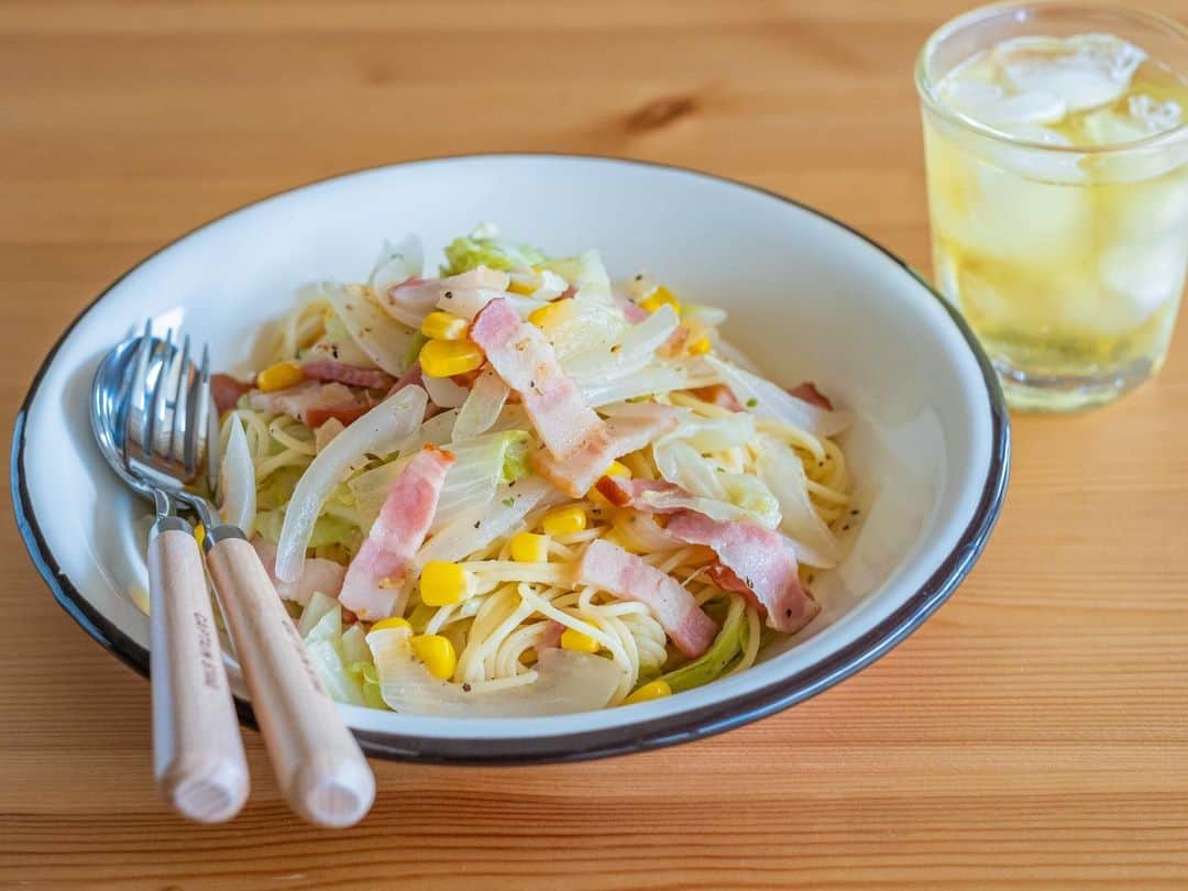 haru.のインスタグラム：「. 少し前に食べた、野菜たっぷりパスタ〜。 海のほりにしで。 レモン風味のパスタ、かなりおいしい😋♡ . .」