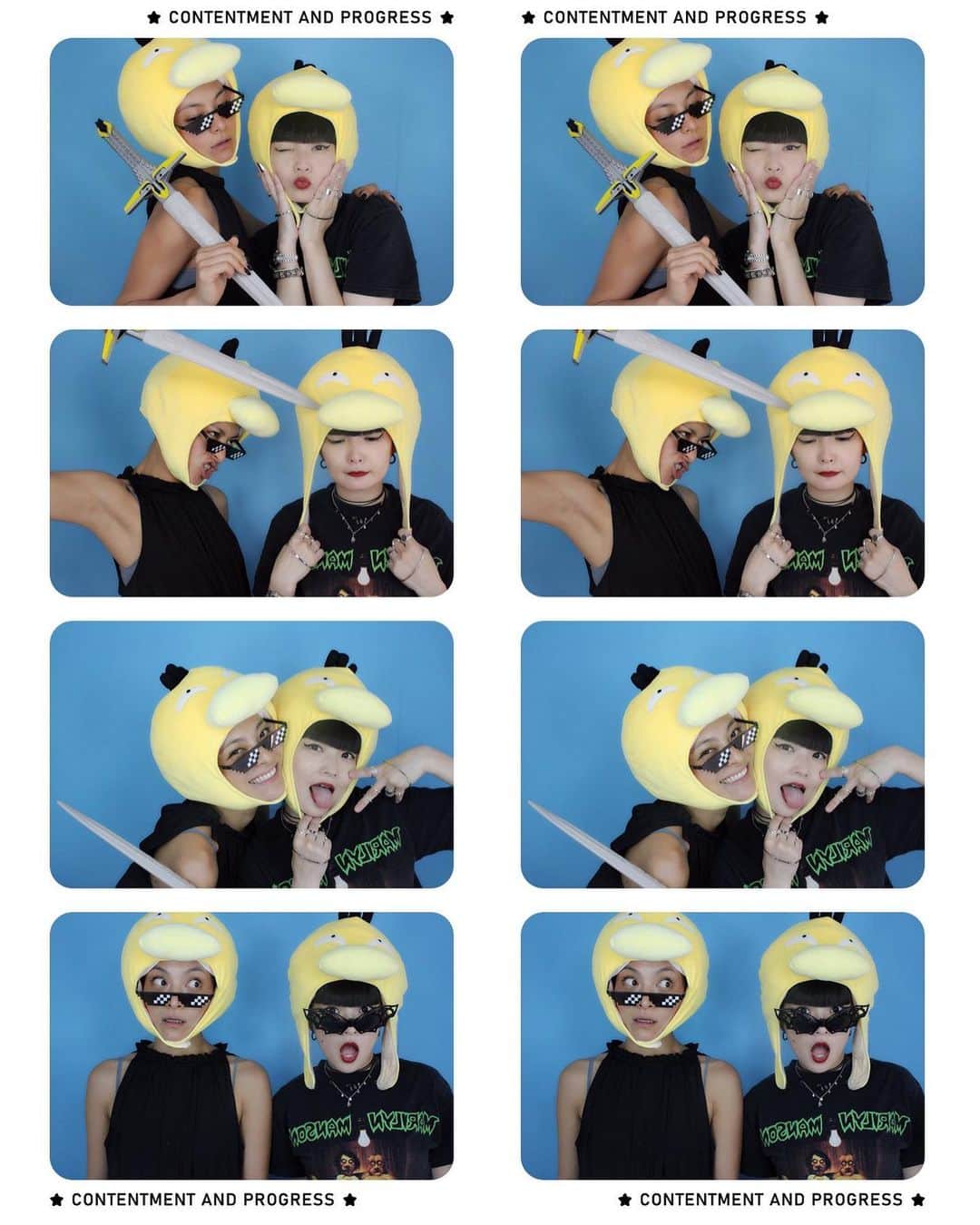 のインスタグラム：「🤪❤️📸🐥🐰🖤🥟⚽️🍕🤲🏻👲🏻🐉🐪🍺🇹🇼 #ギャル旅 #台湾 #2ヶ国目 #ありなし」