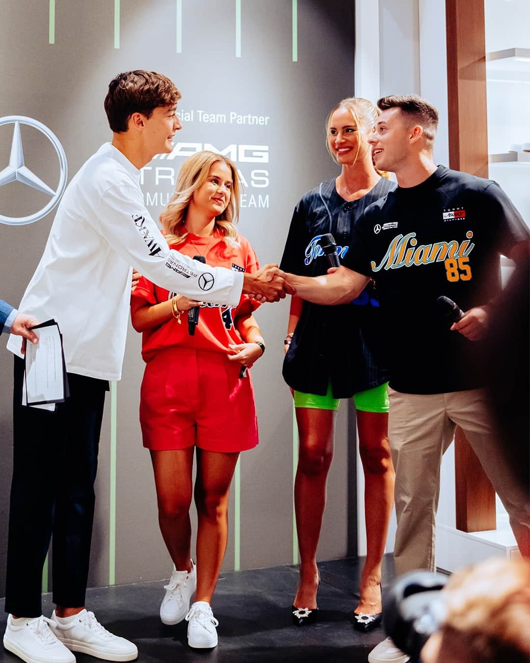 Tommy Hilfigerのインスタグラム：「We took a quick pit stop at the Tommy Hilfiger store in Budapest this weekend for some fun before the game.  #TommyxMercedesAMGF1xAwakeNY」