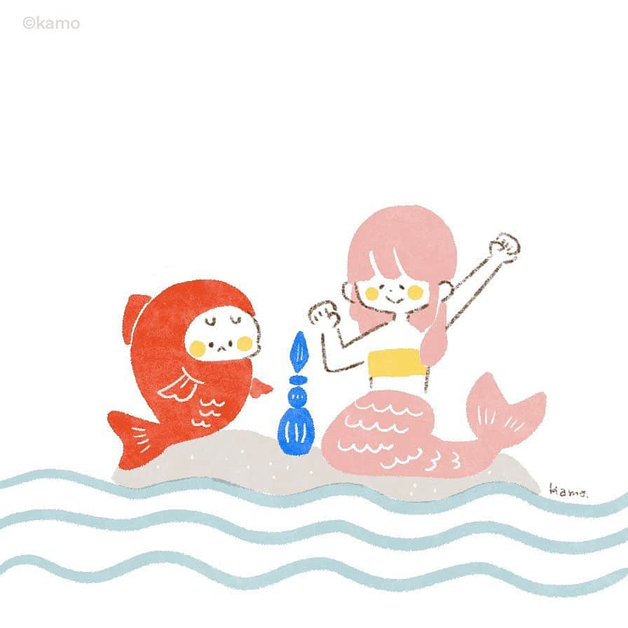 カモさんのインスタグラム写真 - (カモInstagram)「なんか想像してたのと違うんですけど  medicine to become a mermaid #人魚 #mermaid #ウサギタケ #usagitake」7月26日 7時30分 - illustratorkamo