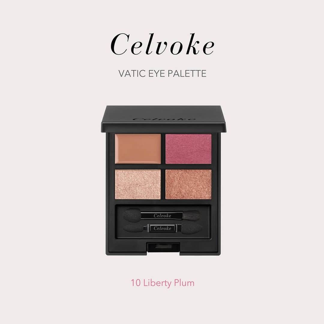 celvoke.jpさんのインスタグラム写真 - (celvoke.jpInstagram)「⠀ Celvoke 2023 A/W Makeup Collection  自信、知性、色気。計算しつくされた発色と質感で、纏うたび、 豊かな表情をもたらす、ベーシック×モードなアイパレット  セルヴォーク ヴァティック アイパレット 10：Liberty Plum クリームカラーで目元にまろやかな影を仕込み、 上から重ねる3色で様々な印象を楽しめます。 ポイントのピンクはラインでも広げても洒落た印象に仕上がる絶妙カラー。  ・・・・・・・・・・・・・・・・・・・・・・・・・ テクニックレスでニュアンスと奥ゆきを演出するアイシャドウパレットに、新色が登場。 ベーシックの奥に秘めた洗練された強さと色気を引き出す、まるでオーダーメイドのようなパレットが、 “ありたい自分”へと昇華。視線の先にまで余韻を感じさせるような美しい表情をもたらします。 植物由来オイル高配合でなめらかに溶け込むような発色。 密着感も高く美しい仕上がりが長時間続きます。 ・・・・・・・・・・・・・・・・・・・・・・・・・  ＿＿＿＿＿＿＿＿＿＿＿＿＿ ＜1st Line up＞ ヴァティック アイパレット ヴァティック アイズ アラウズ リップス イラボレート ジェル アイライナー  ＜2nd Line up＞ スキンレゾネート リキッドファンデーション シームレス フェイスパレット スキンユニティ プレストパウダー ファンデーション ブラシ A マルチ ブラシ A  【1st Line up 発売情報】 2023年7月21日(金) 全国発売  【2st Line up 発売情報】 2023年7月7日(金) 予約開始 2023年7月26日(水) 先行発売：Celvoke 伊勢丹新宿店 2023年8月9日(水) 先行発売：Celvoke 西武池袋本店｜Celvoke 阪急うめだ本店 2023年8月18日(金) 全国発売  #Celvoke #2023AWColection #AWCollection #Eyepallet #Eyeshadow #Lips #Eyeliner #Foundation #Facepallet #Facepowder #セルヴォ―ク #2023AWコレクション #AWコレクション #秋冬新色 #秋新色 #アイシャドウパレット #アイシャドウ #リップ #アイライナー #ファンデーション #コンシーラー」7月25日 18時17分 - celvoke.jp
