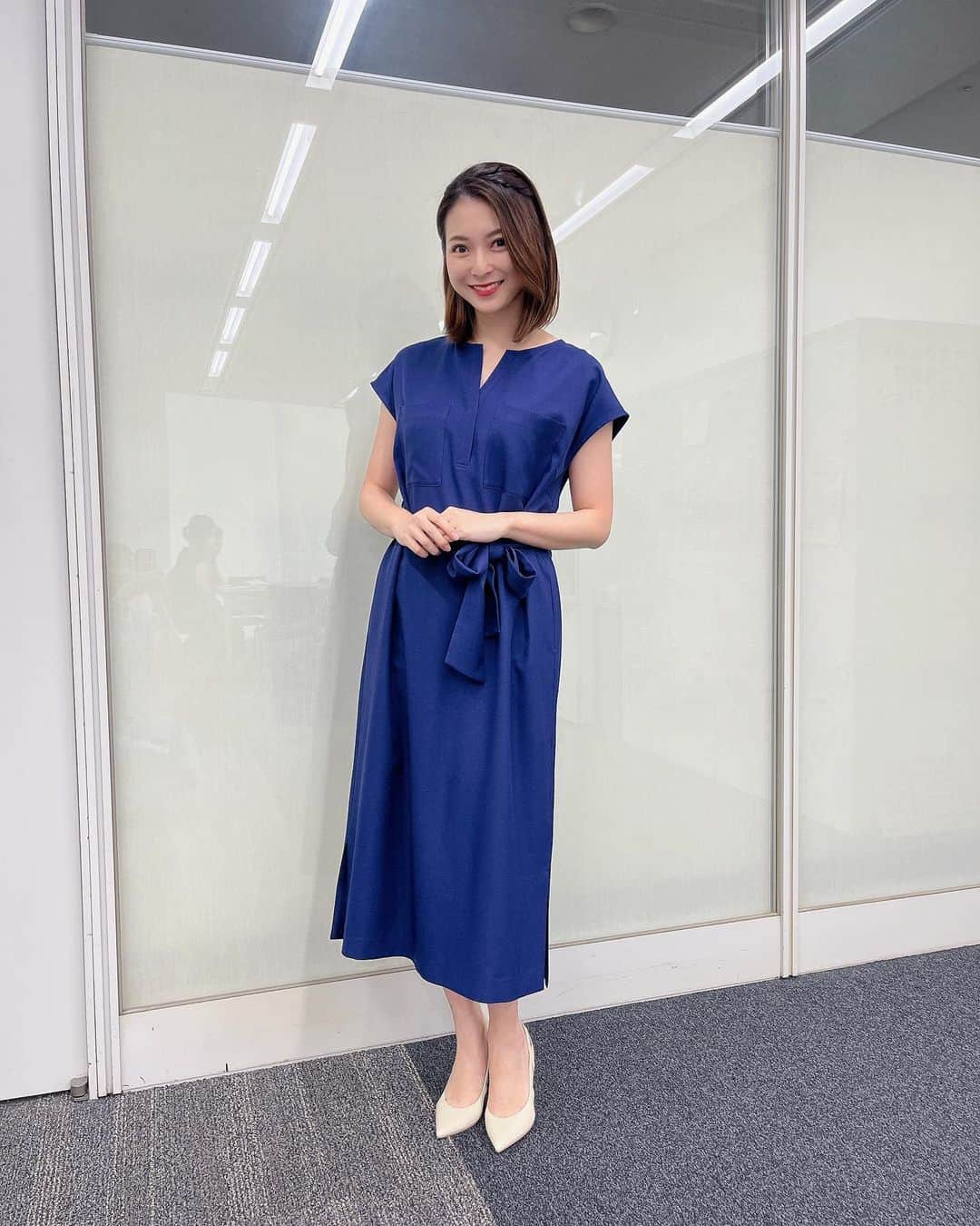住田紗里のインスタグラム：「今日と昨日のグッド！モーニングの衣装です☀️ 毎日、日傘が必需員です。  ワンピース TITE in the store（@titeinthestore_official）  トップス Anside（@anside_official）  パンツ TITE in the store（@titeinthestore_official）  #グッドモーニング#衣装#titeinthestore#anside#テレビ朝日#テレ朝#テレビ朝日アナウンサー#アナウンサー#住田紗里」