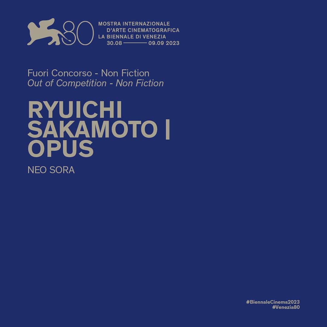 坂本龍一のインスタグラム：「Ryuichi Sakamoto | Opus dir. Neo Sora Out of Competition - Non Fiction  On March 28th, 2023, legendary composer Ryuichi Sakamoto passed away after his struggle against cancer. In the years leading up to his death, Sakamoto could no longer perform live. Single concerts, not to mention sprawling global tours, were too taxing. Despite this, in late 2022, Sakamoto mustered all of his energy to leave the world with one final performance: a concert film, featuring just him and his piano.   #ryuichisakamoto  #skmtnews  #坂本龍一 #skmtopus @labiennale」