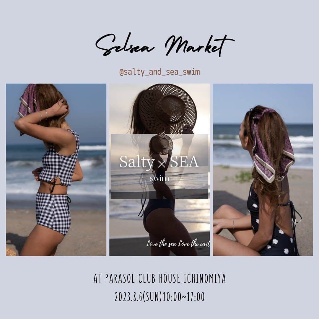 TOKYO SELSEA PROJECTのインスタグラム：「海を愛する大人の女性にセレクトしたマーケット"SELSEA MARKETセルシーマーケット、夏真っ盛りの8/6(sun)にサーフタウン上総一ノ宮にあるPARASOL CLUBHOUSEで開催致します🤍🪸  出店ラインナップのご紹介です💫  【Sea×me wetsuit Salty×SEA swim】 @salty_and_sea_swim @sea_me_wetsuit   海を愛する全ての女性に♡ 海でアクティブに遊ぶ女性達のためのwetsuit×Bikiniブランド♡ 自然と共に遊び、心と体を癒す時間を キラキラ輝かせる、そんなwetsuit×swimwearをお届けします♡ Wetsuitご購入で10%off。 Bikiniとセットでご購入いただくと、 Wetsuitが15%offになります。 ぜひご利用ください💕💕  【SELSEA MARKET】 🔹開催日時 2023.8.6(sun) 10:00〜17:00 🔹開催場所 千葉県 上総一ノ宮 PARASOL CLUBHOUSE @parasol_clubhouse  千葉県長生郡一宮町一宮10113-3  🔹駐車場 パーキングがいっぱいの場合は 一宮海岸駐車場や近隣コインパーキングより徒歩でご来場お願いします。  #SELSEA #SELSEAMARKET #セルシー #セルシーマーケット #海好きマーケット #海好きフリマ #水着 #ウェットスーツ」