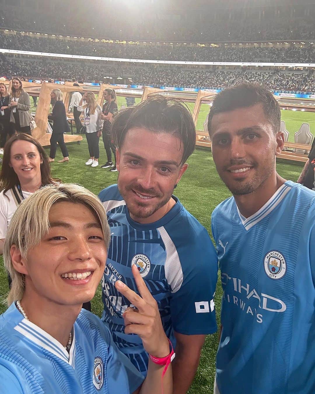 のインスタグラム：「Manchester City ×TAIYO 🩵🤍  Amazing experience 🙏  #manchestercityfc #mancity #citizen」