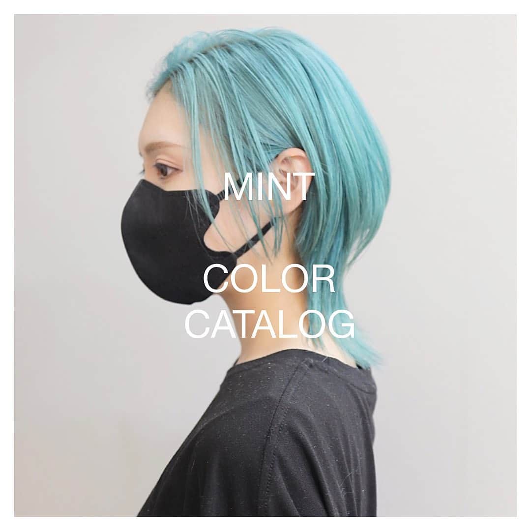 オオモトのインスタグラム：「mint color catalog🌱 ・  WOM  代表　オオモト @bobby_omoto_style @wom_hair_ ご予約はinstaDM or TEL にて🙇🏻‍♂️  ・ 直近空き予約や、日々の髪型はストーリーにて随時投稿しております🤚🏻気軽にご予約お待ちしております💌 ※ご新規様は注意事項を必読の上ご予約お願いいたします。  ・ お値段、ご予約方法、場所、などはストーリーハイライトに明記しております✨  税抜表示 ご新規様ブリーチ最終受付17時半 基本月、木休み 現在中途スタッフ、新卒スタッフを募集しております！ ご興味あるかたはDMお待ちしております！  ・」
