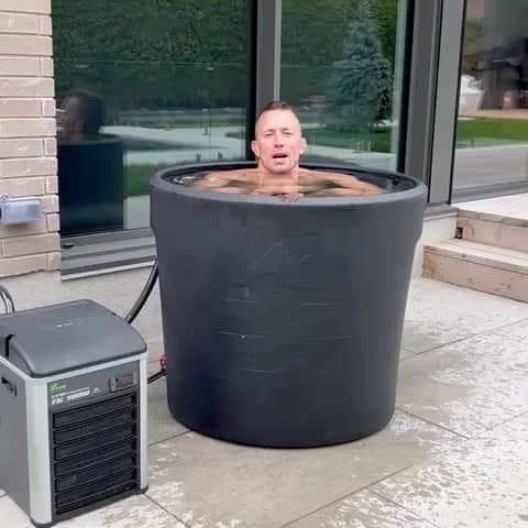 ジョルジュ・サンピエールのインスタグラム：「New Ice Barrel drop! The new Ice Barrel 300 is shorter, wider and fully insulated. Insulation is HUGE plus it was super easy to set up and hook up with the chiller. Link in bio for more info! Save with my code “GSP”」