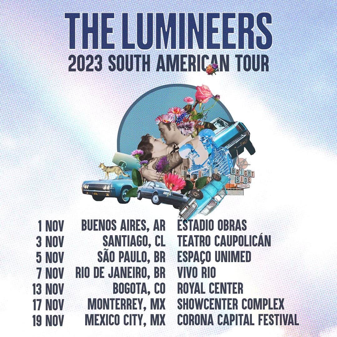 The Lumineersのインスタグラム：「We are thrilled to announce our 2023 South American tour this November! Head to the link in our bio to register for first access to tickets. General on sale is this Friday, July 28 at 10AM local time 🌎」