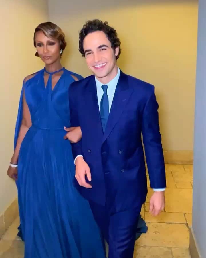 ザックポーゼンのインスタグラム：「Happy birthday 👑 @the_real_iman 💙💙💙💙 Adore and love you! Xx zp」