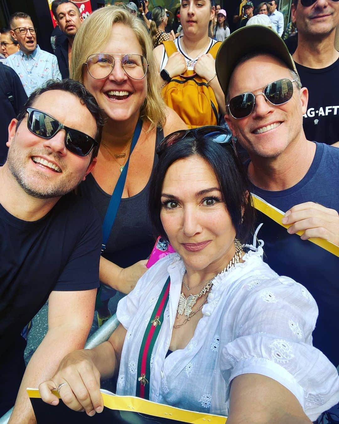 ナディア・ダジャニのインスタグラム：「We got fly rally style up in this piece! #UnionStrong #sagaftra #wga 💪!!!!! #MyOldHomies」