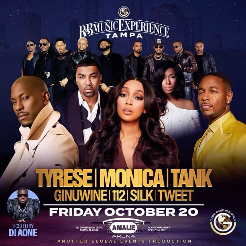 タンクのインスタグラム：「Time to get back to work! Tampa Oct 20 will be a whole lot of r&b 💙 R&B MONEY」