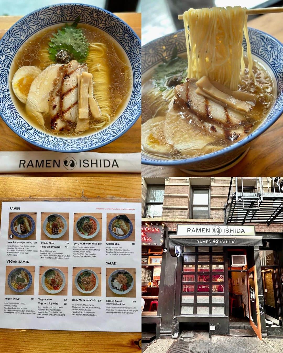 秋山具義さんのインスタグラム写真 - (秋山具義Instagram)「【ニューヨーク ２日目】 ローワー・イースト・サイド『RAMEN ISHIDA』 ネットで調べたら最近のニューヨークのラーメンでこちらが評判良かったので。 「New Tokyo Style Shoyu」$19 トリュフ感強めの醤油スープ美味しかった！ 麺はポキポキ良い感じ！ ニューヨークのラーメンのレベルも上がりましたね〜  #ramenishida #具義ラーメン #具義ニューヨーク2023」7月26日 7時31分 - gugitter