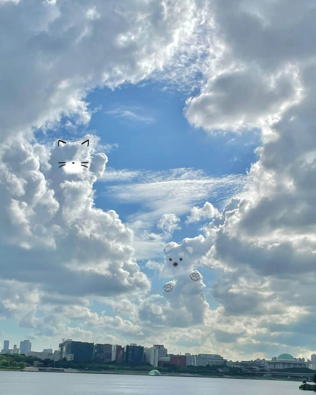 イ・チェヨンさんのインスタグラム写真 - (イ・チェヨンInstagram)「냥구름☁️곰구름☁️」7月26日 17時24分 - chaestival_