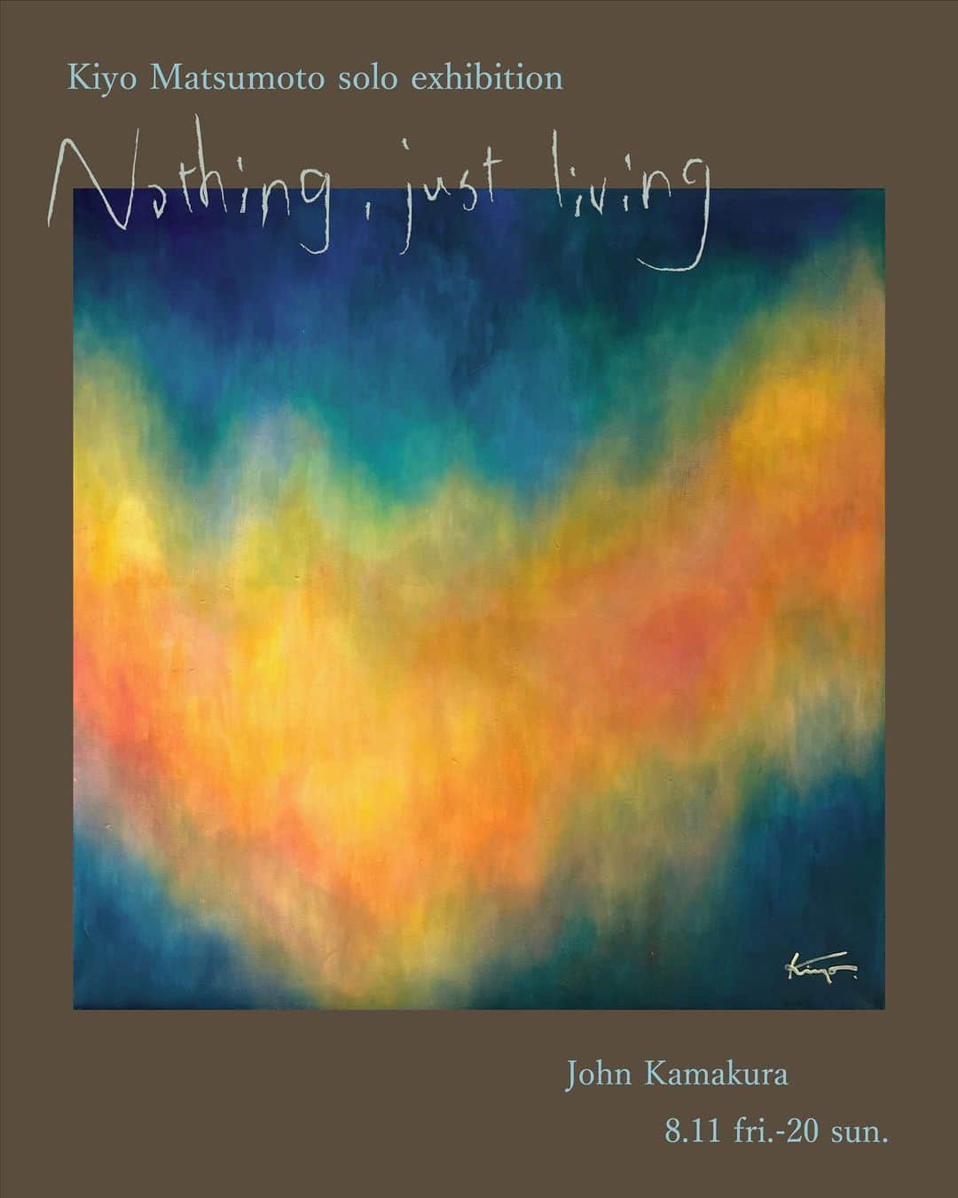 松本妃代のインスタグラム：「鎌倉にあるCafe&Gallery Johnにて 8月11日〜20日まで個展「Nothing,just living」を やらせていただくことになりました😌 海と山から沢山インスピレーションを得た 大好きな鎌倉で、自然をテーマにした作品を 展示できることがとても嬉しいです。 デンマークで制作した新作と、 今までで一番小さなキャンバスのシリーズも 展示しようと思っています。 ぜひ鎌倉に遊びにきてください😊 詳しくは、John(@john_kamakura )のHPにて！  個展「Nothing,just living」 @ John鎌倉 2023/8/11（金祝） - 8/20（日）11:00-19:00 水曜日休廊」