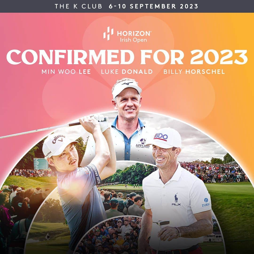 ビリー・ホースケルのインスタグラム：「🚨🇮🇪 PLAYER ANNOUNCEMENT!  @billyho_golf, @minwoo27lee & @lukedonald join an already star-studded cast at this year’s #HorizonIrishOpen! 🤩」