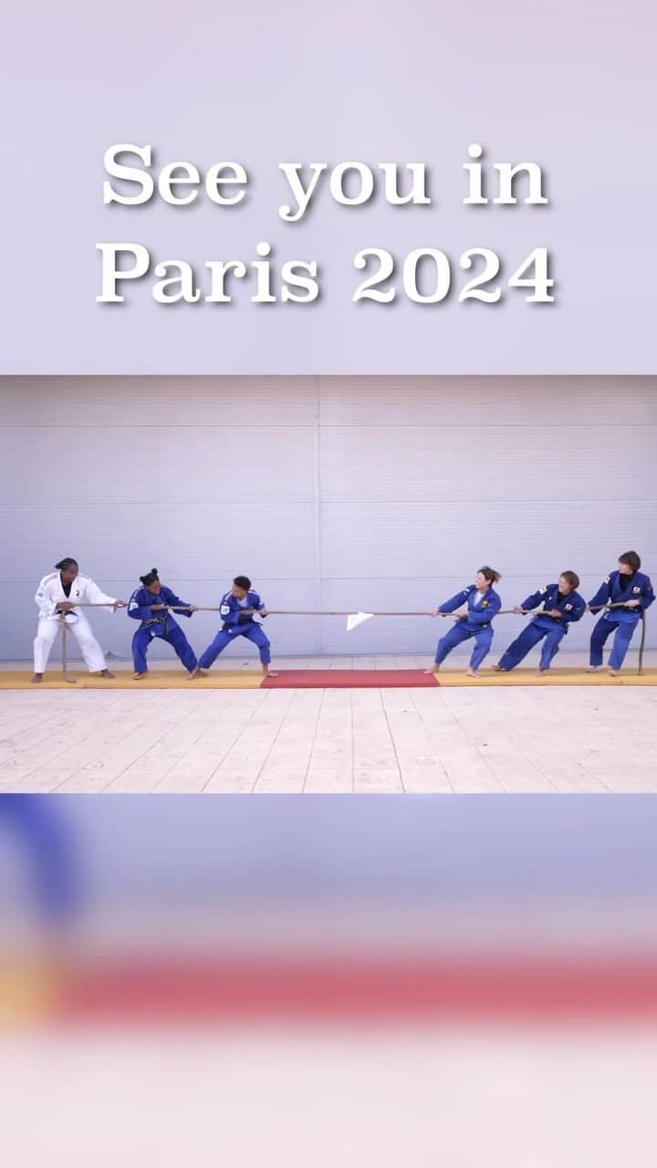 全日本柔道連盟(AJJF)のインスタグラム：「#1YearToGo 🎉  See You in Paris Next Year #Paris2024 🇫🇷🗼  Will history repeat itself with a thrilling showdown between Japan 🇯🇵 and France 🇫🇷 in the mixed team final? 🏆🥋  Let the countdown to the epic clash begin ⏳  #Judo #Olympics #EuropeanJudo #RoadtoParis」