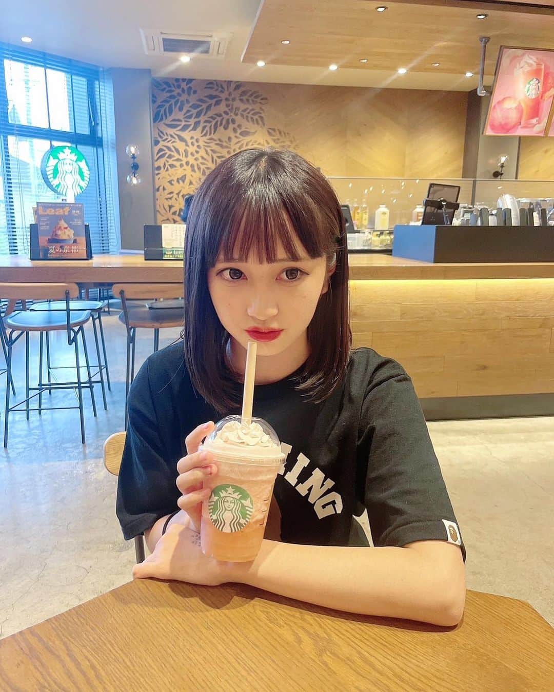 村上美侑羽さんのインスタグラム写真 - (村上美侑羽Instagram)「🍑🥤 明日成績表💦 #love #スタバ」7月26日 18時22分 - miyuuuuu0123